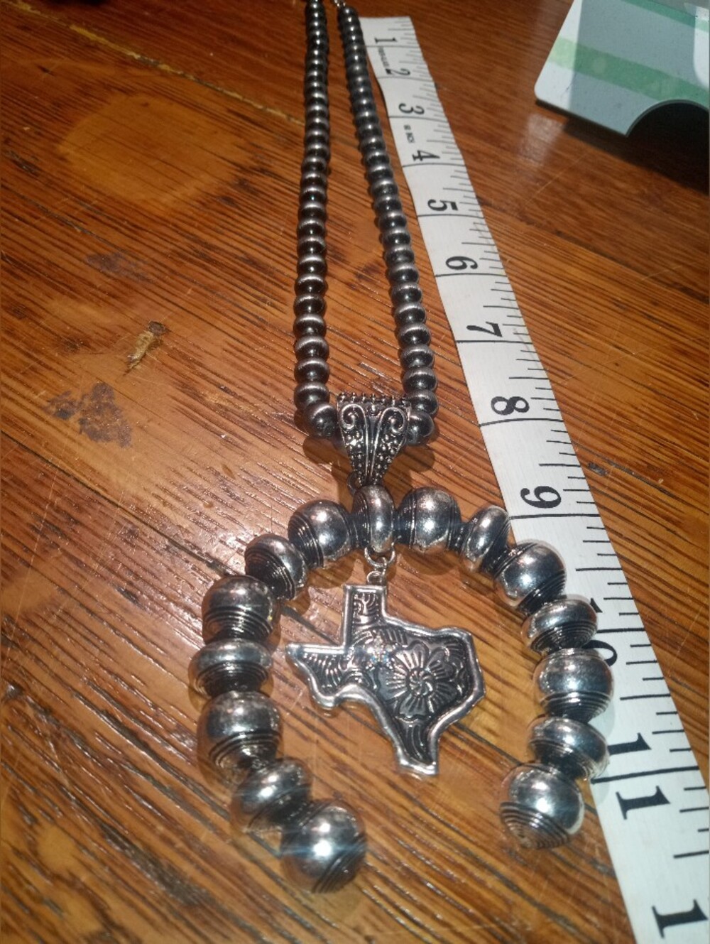 Sterling-Style Silver Texas Pendant Necklace